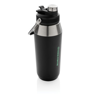 Botella 1l acero inoxidable con doble tapa personalizada